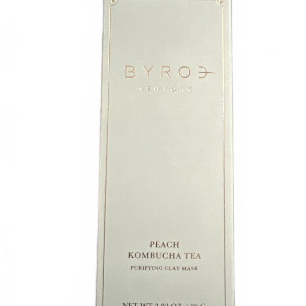 Byroe Teatime Purifying Clay Mask Peach Kombucha Tea Infused 2.82 oz Full Sz NEW
